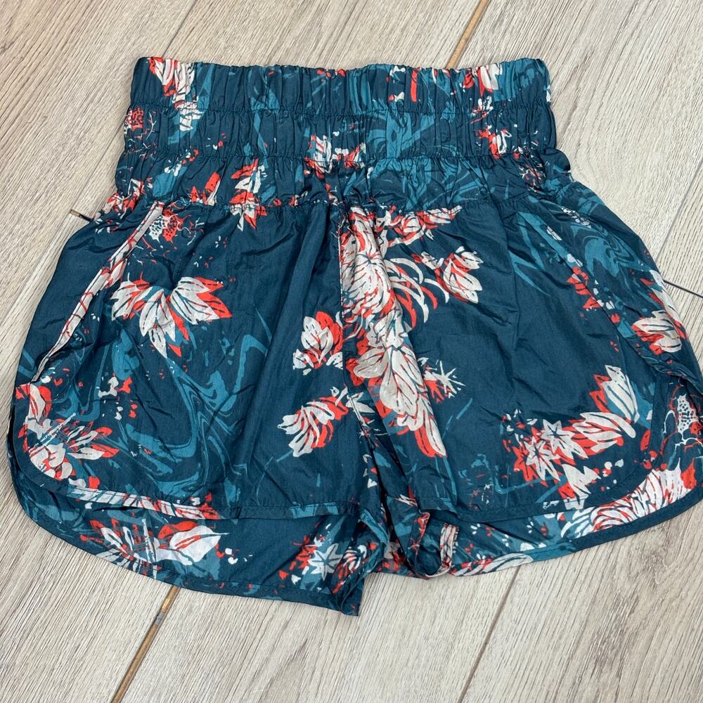 Free People FP Movement High Waist Running Shorts Empire Jewel Floral Medium